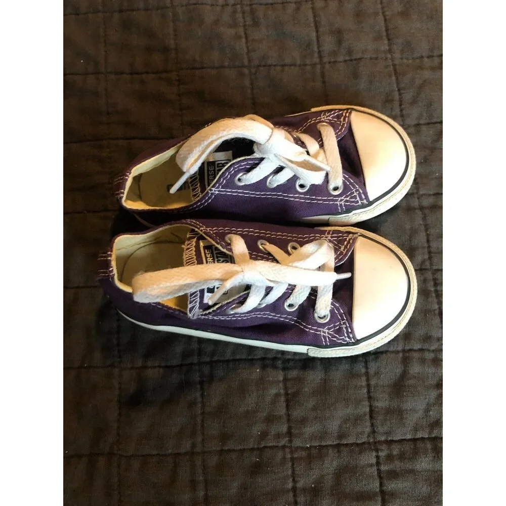 Converse Kids Purple Low Top Sneakers